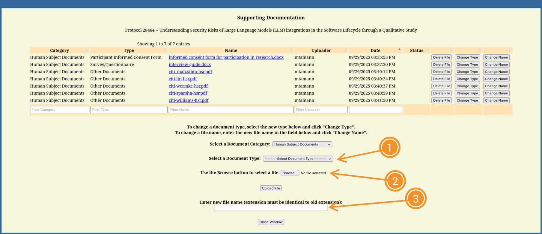 Example document view